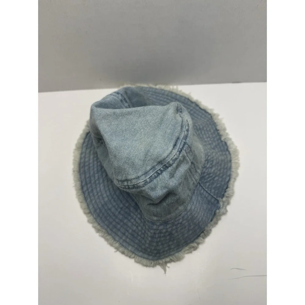 Kids  Washed Denim Bucket Hat Cap Distressed‎ Fisherman Cap Summer One Size
